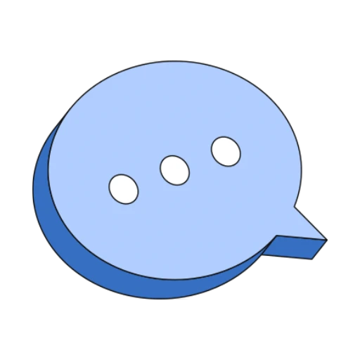 Blue chat bubble