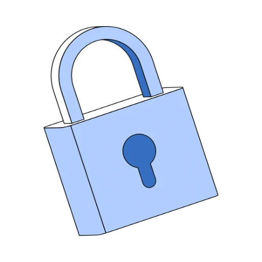 Closed lock illustration